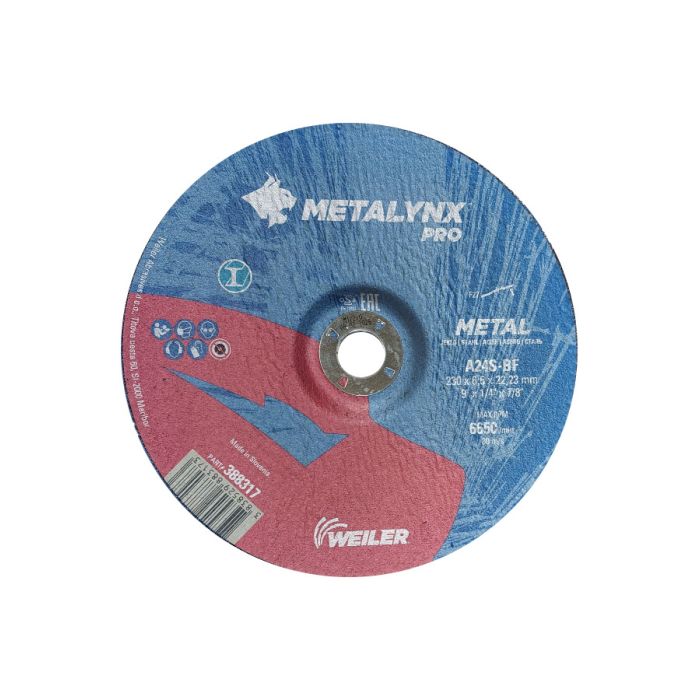 PLOČA BRUSNA ZA METAL 230X6,5X22,23 A24S-BF METALYNX PRO